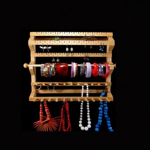 Made in USA  Angular Modern Style Hanging Combo Earring Necklace Bracelet Storage Holder Display