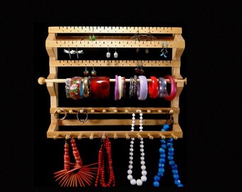 Made in USA  Angular Modern Style Hanging Combo Earring Necklace Bracelet Storage Holder Display