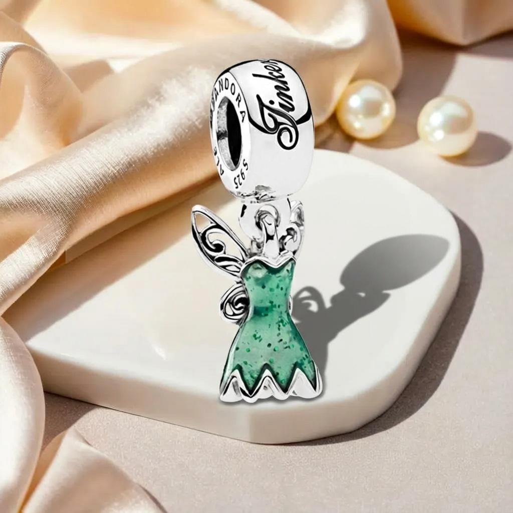 Collana Peter Pan Con Ciondolo Gatto In Vetro – 25 Mm, Catena 61 Cm, In Argento, Regalo Per Sorella O Amica