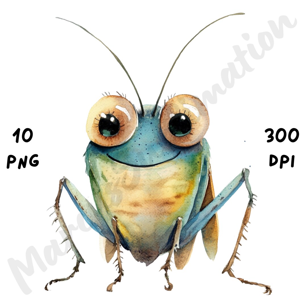 10 PNG Quirky Insect Clipart, Cartoon Whimsical Funny Insect ...