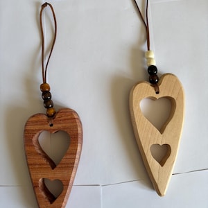 Hanging wooden heart