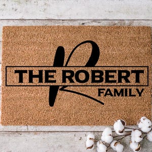 Customized Doormat - Custom Name & Welcome Mat - Housewarming Gift - Personalized Front Door Mat - Welcome Mat- Funny Doormat- Custom Mat