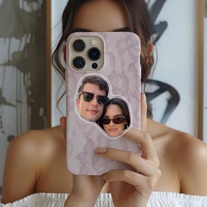 Poignée de téléphone personnalisée, Support de téléphone personnalisé, Support de téléphone pour couple, Support de téléphone pour couple, Jolie poignée de téléphone, Cadeau pour couple, Cadeau pour la Saint-Valentin