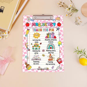 Teacher Appreciation Gift, Custom Teacher Clipboard Composition Book With Name, Teacher School Supplies, Back To School, End Of Year Gift