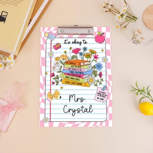 Teacher Appreciation Gift, Custom Teacher Clipboard Composition Book With Name, Teacher School Supplies, Back To School, End Of Year Gift