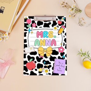 Teacher Appreciation Gift, Custom Teacher Clipboard Composition Book With Name, Teacher School Supplies, Back To School, End Of Year Gift