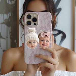 Poignée de téléphone personnalisée, Support de téléphone personnalisé, Support de téléphone pour bébé, Support de téléphone pour enfant, Jolie poignée de téléphone, Cadeau pour nouvelle maman, Cadeaux pour la famille