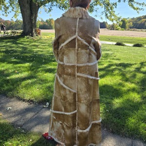 Full length escotta rabbit fur coat
