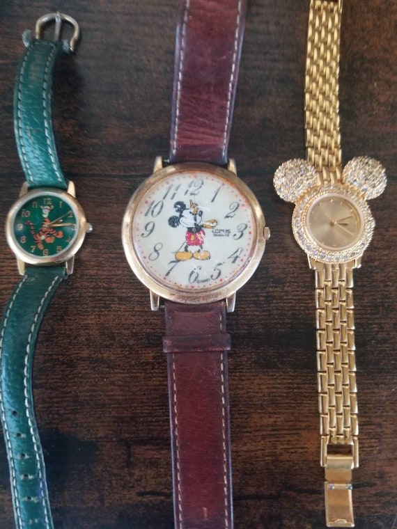 3 vintage disney watches