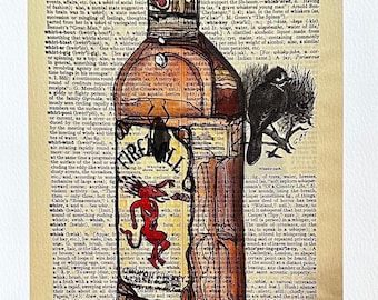 Fireball Whiskey Art Print