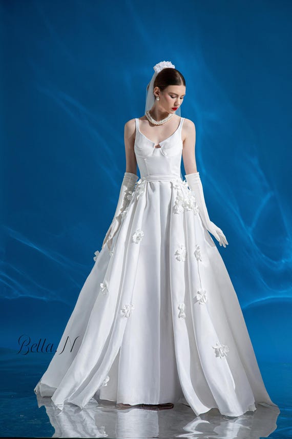 fitted mikado wedding dress Ida
