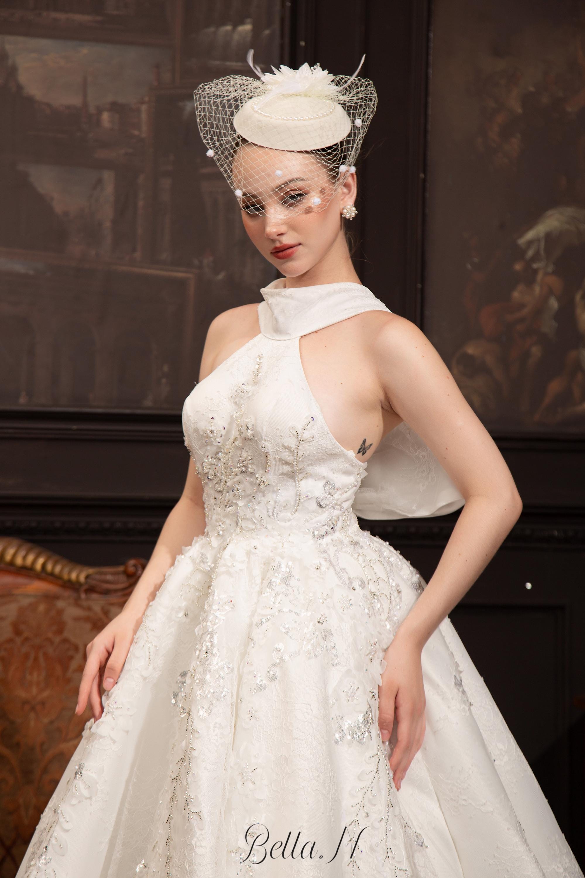 beaded halter wedding dress Rebecca Ingram Lottie Wedding Dress main image 0