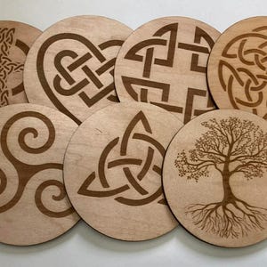 Laser Engraved Celtic Coaster