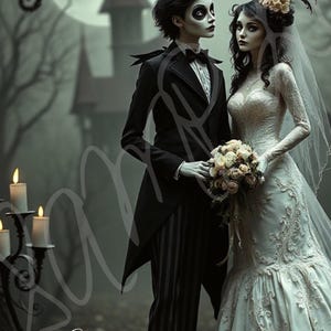 Gothic Wedding Day Karte und Umschlag, On Your Very Special Day, Print at home Karte, Digital Download /E-Karte