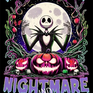 Jack Skellington, Bienvenido a mi Pesadilla, tarjeta de cumpleaños y sobre, Pesadilla antes de Navidad, Tarjeta para imprimir en casa, Descarga digital
