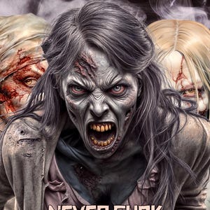 Nunca te metas con mujeres enojadas, una divertida tarjeta y sobre de terror, de monstruos y zombis para cualquier ocasión. Tarjeta para imprimir en casa, descarga digital/tarjeta electrónica.