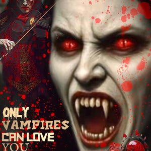 Nur Vampire können dich für immer lieben, Horror, Monster, romantisch, Valentinstag, jede Gelegenheit, Print at home Karte und Umschlag, digitaler Download