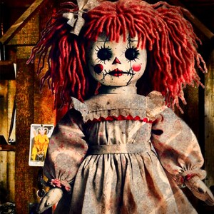 Tarjeta para cualquier ocasión con sobre de la película Raggedy Ann, Annabelle y El Conjuro, terror espeluznante, para imprimir en casa, descarga digital/tarjeta electrónica