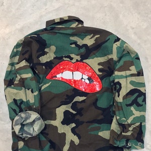 Sequin camo top cheap
