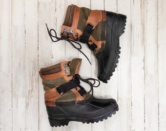 80/'s Weather BootsVintage Snow BootsSporto Tall Shearling Lined Duck BootsRain BootsWeather BootsSize 8 Weather Boots