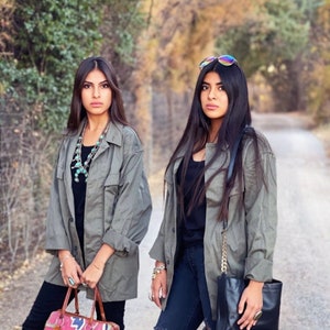 Vintage Military Shirt Jacket Surplus Olive Green Army Field Workwear Light Weight Jacket