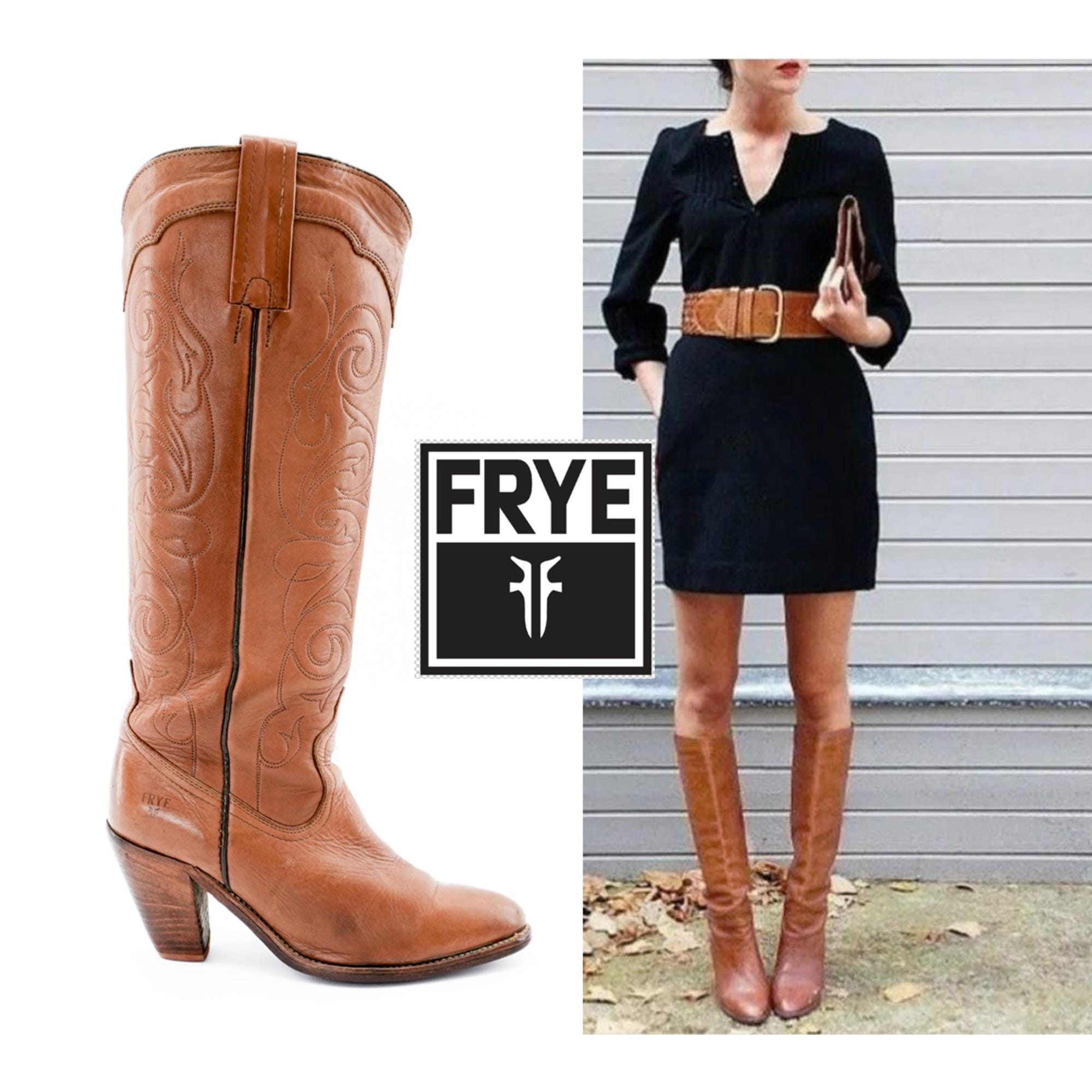 Vintage Frye ブラウン ロングブーツ 6 B Vintage Frye ブラウン ロングブーツ 6 B