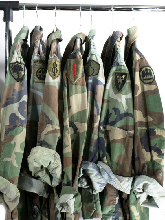 Vintage Original Military Camouflage Jacket XS S M L XL 