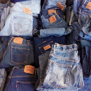 Levi Jeans Vintage Denim CUSTOM-FIT All SIZES Straight Leg 501 Levi's ...