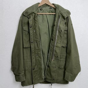 Vintage 1960s US Army M-65 Field Jacket: Sage Green Military Coat