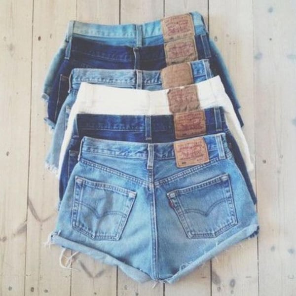 Vintage LEVI Shorts All Sizes CUSTOM-FIT Button Fly 501's or Zip Fly Levi's Jean Denim Cutoff Shorts