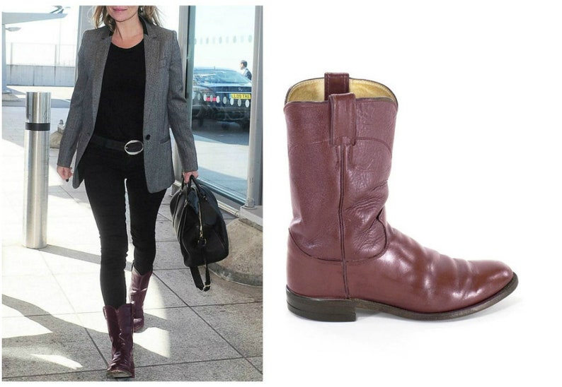 burgundy western boots