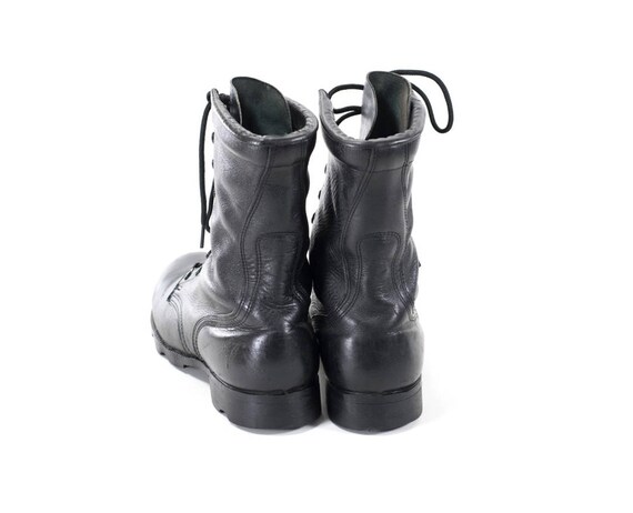 Vintage Military Boots Size 7 Black Leather Army Combat Boots