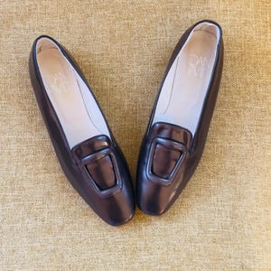 Loafer Ballet Flats JOAN & DAVID Size 9 Purple Metallic Made in Italy Sz. 9