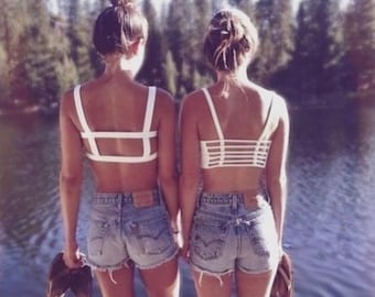 Vintage Levi's Denim Shorts, Custom Fit, Button or Zip Fly