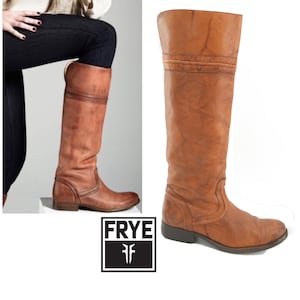 Vintage Frye Boots Sz. 8 Tall Riding Boots MELISSA Leather Boots Size 8