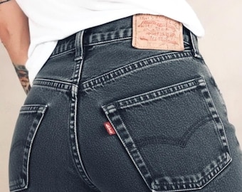 Vintage Black Levi's 501 Jeans: Custom-Fit Boyfriend Style