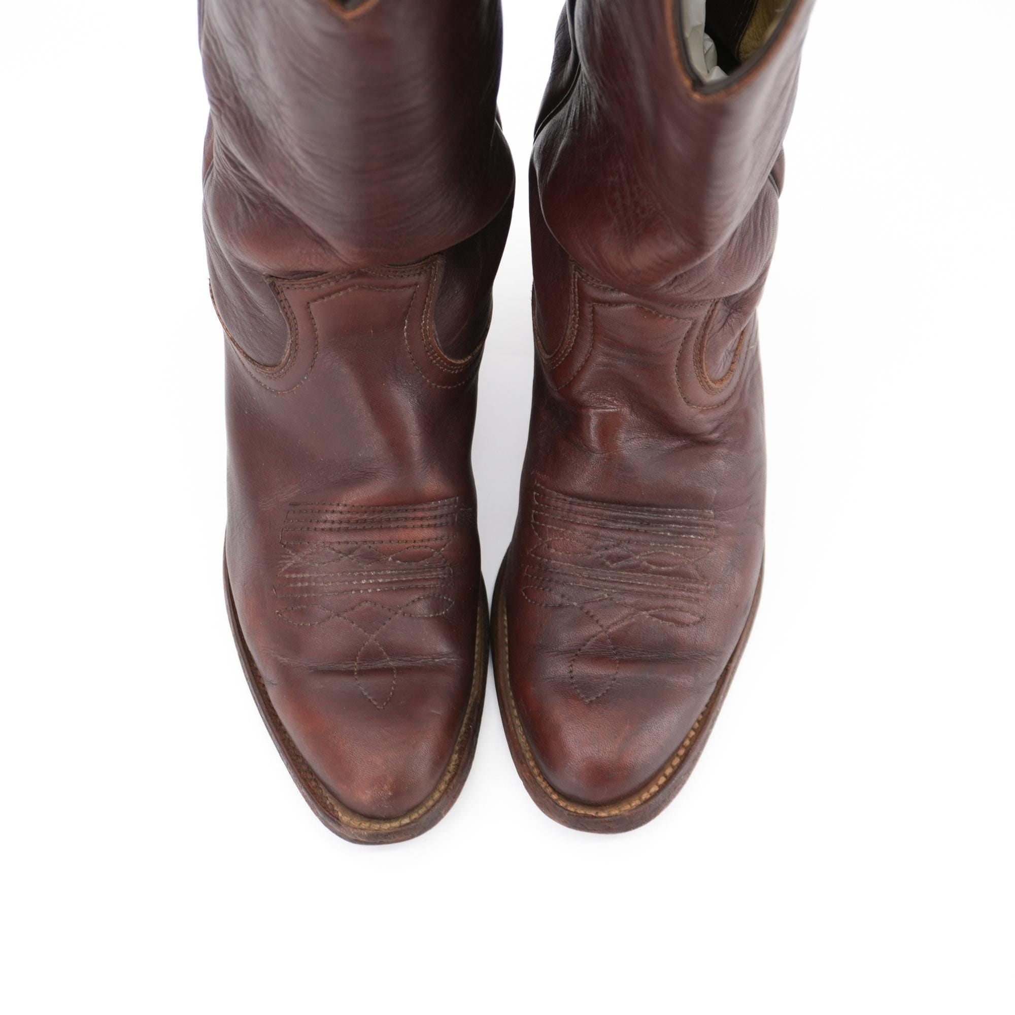 Vintage Frye Boots Size 9 Burgundy Cowboy Boots - Etsy