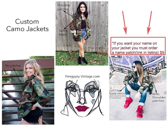 Vintage Camo Army Jacket: Button Down Military Su… - image 9