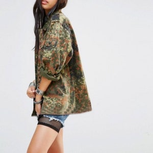 SURPLUS Camo Jacket Grunge Gamer Vintage EURO Camouflage Jacket Sizes Small Medium