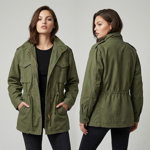 Vintage 1960s US Army M-65 Field Jacket: Sage Green Military Coat