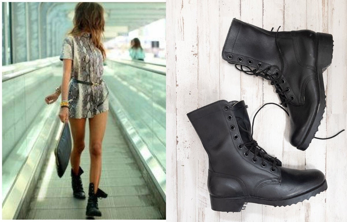 Combat Boots Size 10 - Etsy