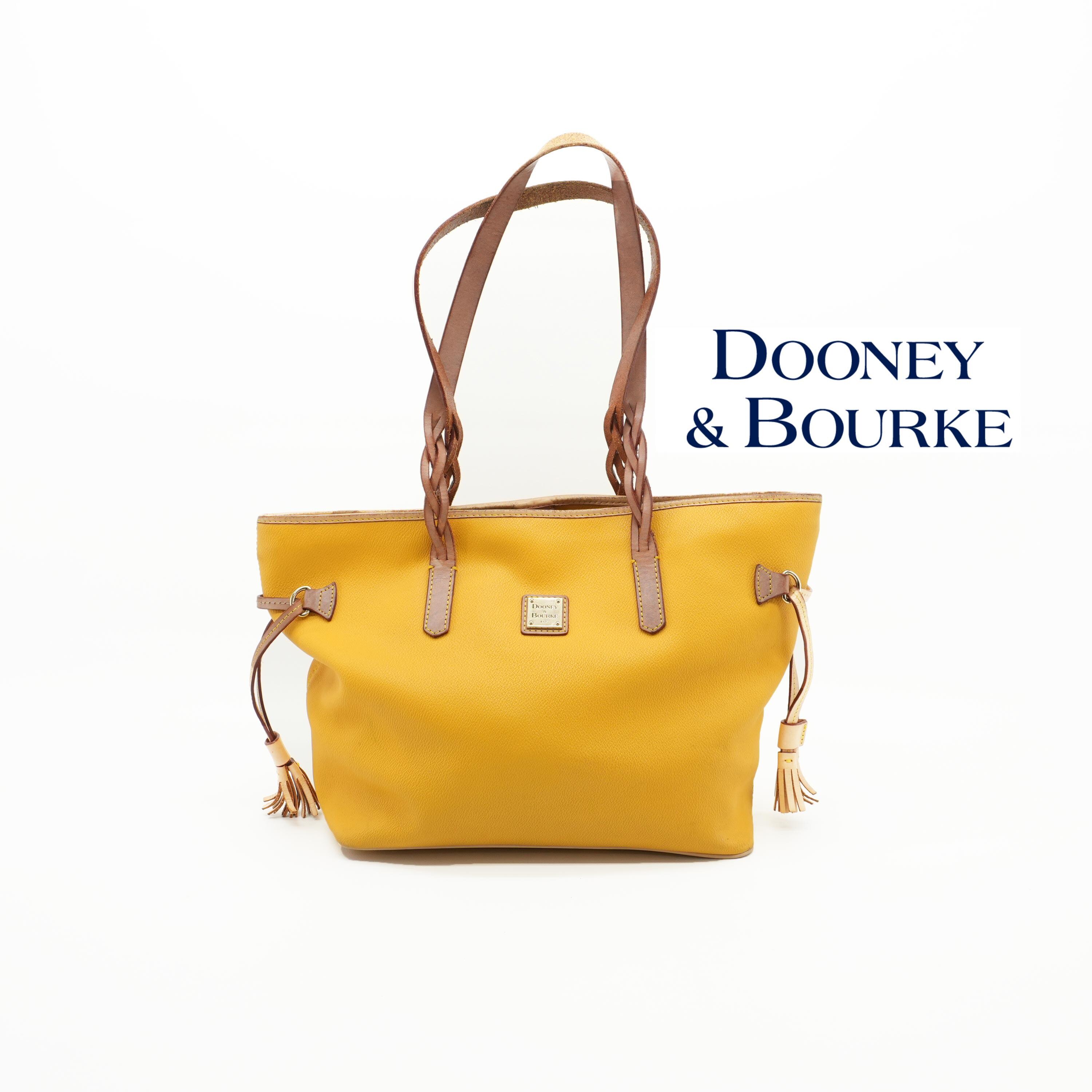Yellow Dooney Bourke - Etsy Dooney & Bourke Signature Embossed Zip Pouch – Yellow with Cream Trim main image 1