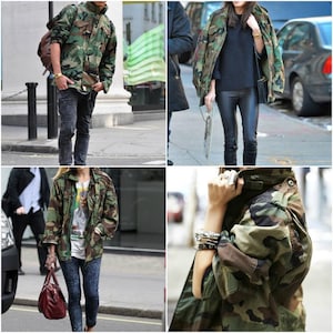WINTER Camo Jacket Heavy Coat Vintage Army Jacket Military Issue with Zipper and Hood ALL SIZES image 6