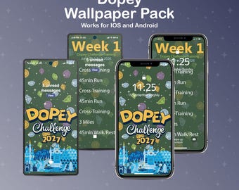 RunDisney Dopey Inspired 2027 Training Plan Phone Screens