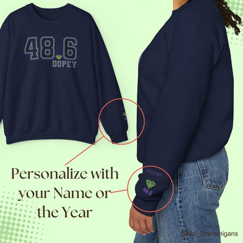 Dopey Challenge 48 6 Miles Sweatshirt, Running Motivation Sweatshirt, Unisex Crewneck, RunDisney Gift, Recovery Apparel, Personalize image 2