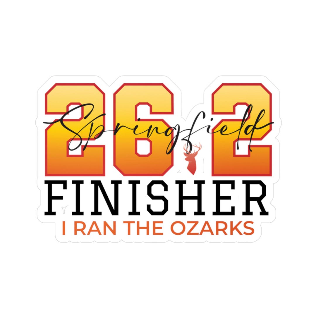 Springfield Mo Sticker Springfield Marathon 26 2 Miles Finishers Vinyl Decal Sticker, Running ...