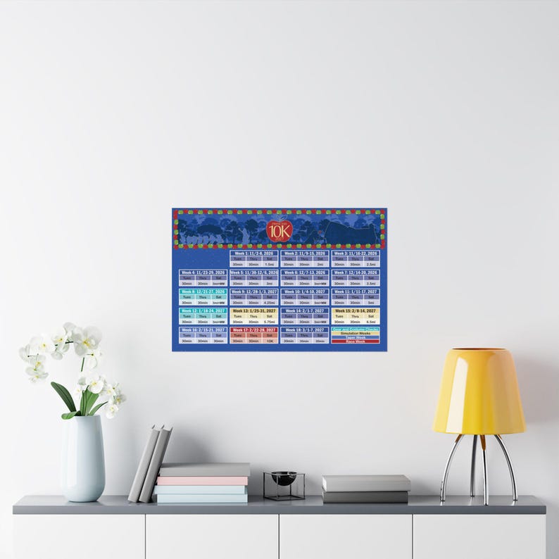 RunDisney 2027 Princess 10K Matte Poster | Training Race Wall Art image 2