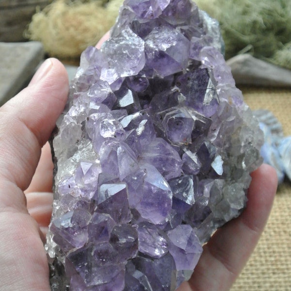 Amethyst Cluster // Brazil Amethyst // Healing Crystals and Stones // Protection Stone // Chakra Stone // Wicca Crystals // Rocks // Boho