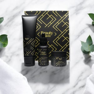 Natürliche Hautpflege Geschenkset für Männer: Gesichtsreiniger, Vitamin C Serum & Feuchtigkeitscreme