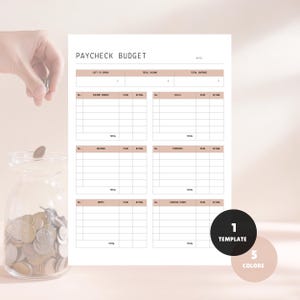Simple Paycheck Budget Tracker | Printable Paycheck Budget Planner | Budget by Paycheck